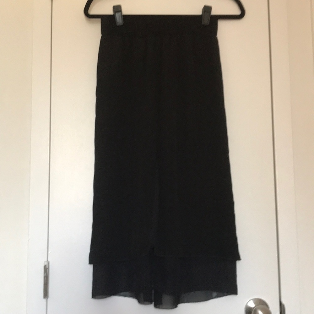 Babaton black silk skirt in size XS